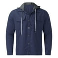 thumbnail image 3 of KaLI_store Men's Jeans Jacket Men’s Cotton Denim Jacket with Button Closure Outerwear Navy,3XL, 3 of 4