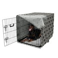 thumbnail image 5 of Geometric Dog Crate Cover, Repetitive Triangular Pattern Contemporary Design, Easy to Use Pet Kennel Cover Small Dogs Puppies Kittens, 7 Sizes, Charcoal Grey Eggshell, by Ambesonne, 5 of 6