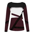 thumbnail image 3 of Blouses for women dressy casual Polyester,Spandex Soft Clothing M Red womens blouses, 3 of 4