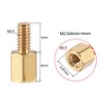 thumbnail image 3 of Uxcell Brass M2.5 6mm+4mm Male-Female Hex Standoff 20 Pack, 3 of 5