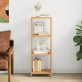 thumbnail image 1 of vidaXL 4-Tier Shelf 40x30x112 cm Solid Wood Oak, 1 of 5