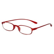 Calabria 718 Flexie Oval Reading Glasses +5.00 Red Men/Women Bendable One Power Readers Flexible Durable TR90 Frame