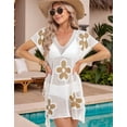 thumbnail image 2 of Beach Cover Up for Women V-Neck Floral Swimsuit Cover Up Casual Loose Crchet Bathing Suit Cover Up Shermie, 2 of 6