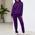 thumbnail image 2 of Gkeoshab Sweater Dress Tracksuit Sweatsuit Sweatshirt and Sweatpant for Women Men 2 Piece Sets Pullover Sweater Purple S, 2 of 9