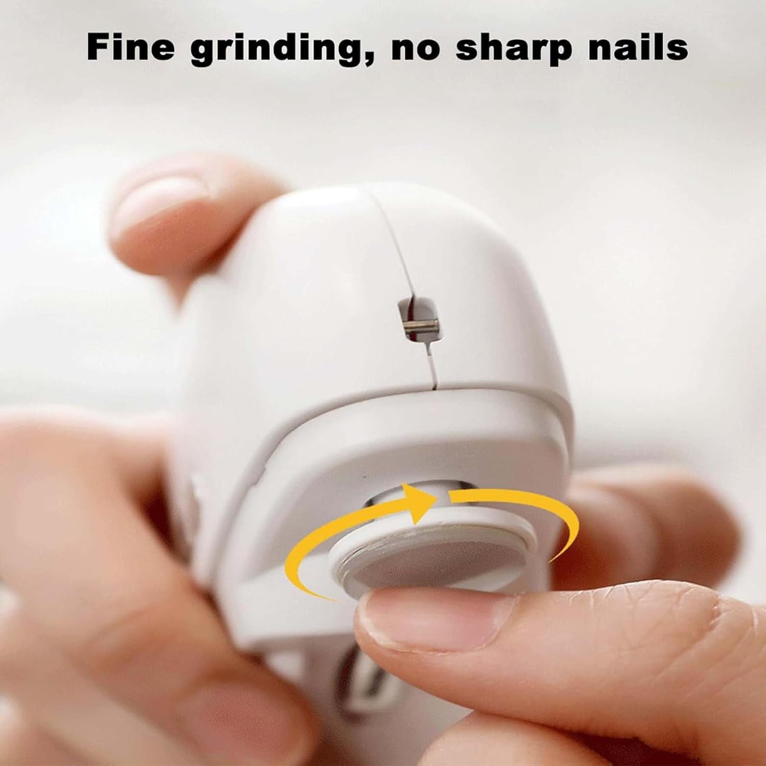 ABCISI Electric Nail Clippers for Seniors, Baby & Adults – Smart USB Rechargeable Nail Trimmer with LED Light & Adjustable Speed, Electric Toenail Clippers & Nail File for Safe, Easy Grooming