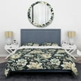thumbnail image 3 of DESIGN ART Designart "Green And White Paisley Garden Dream I" Damask bedding set with shams Twin, 3 of 5