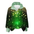 thumbnail image 3 of TaTaai Womens St Patricks Day Print Long Sleeve Button Down Shirt Color Block Striped Collar Casual Blouse Loose Fit Holiday Top Gift, 3 of 6