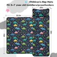 thumbnail image 5 of Colorful Dinosaurs Plant Dark Blue Pattern Teens Toddler Nap Mat with Pillow, Sleeping Mat Bag for Preschool Daycare 59"x22", 5 of 6