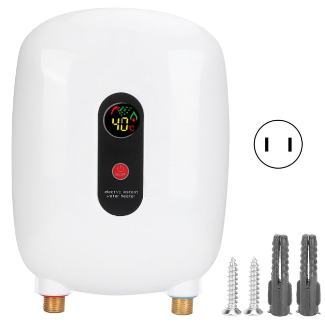 Mini Calentador De Agua, Suministros De Calentamiento De Agua Ecológicos, Calentador De Ducha, Caja Fuerte Duradera Para Baño Cocina Fácil De Instalar ANGGREK Otros