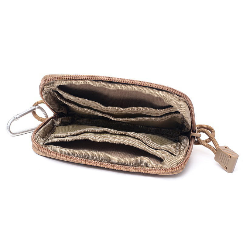 EDC Mini Tactical Zipper Coin Purse Outdoor Men Nylon Key Pouch Money Bag