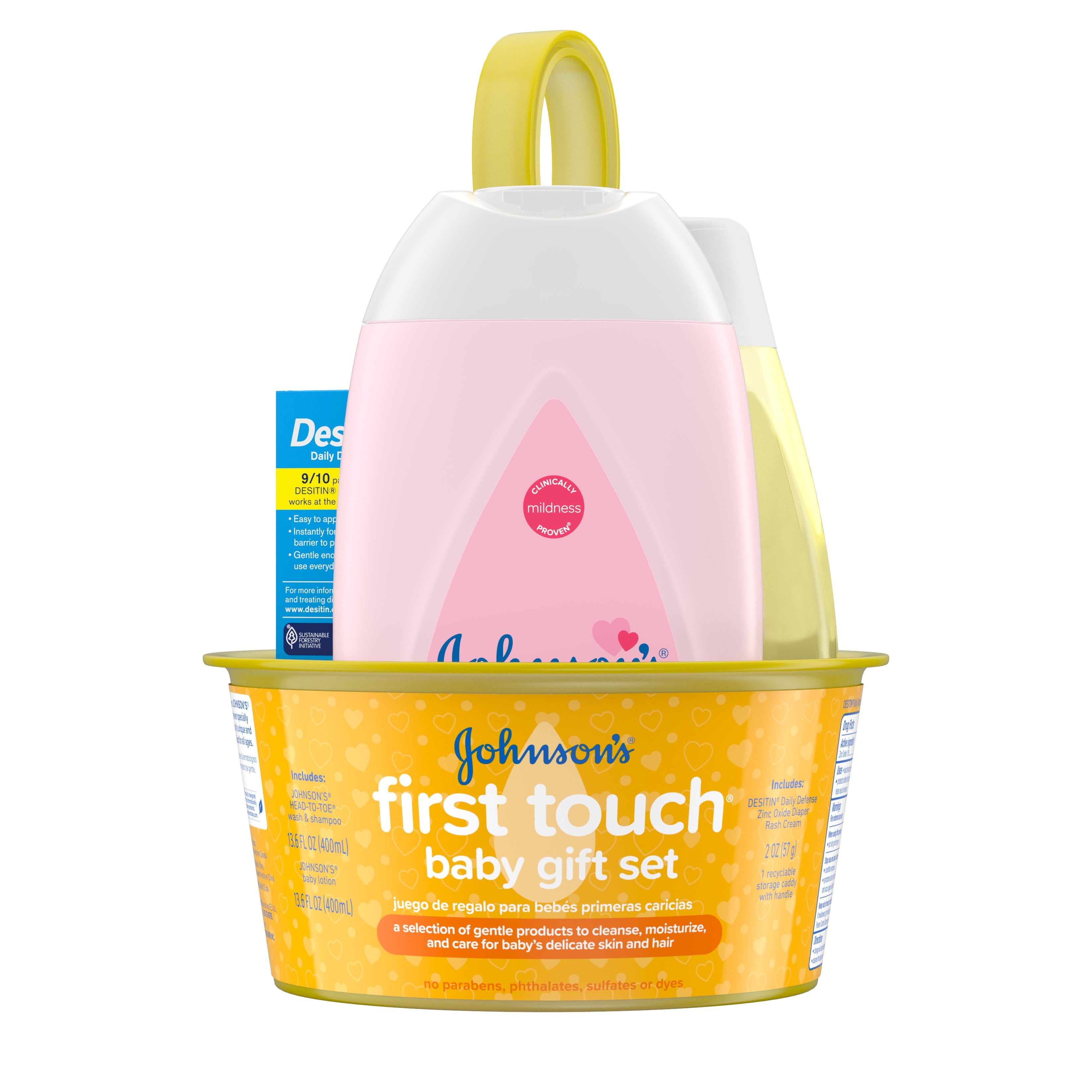 Johnson's First Touch Gift Set, Baby Bath & Skin Products, 4 items