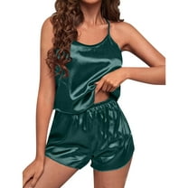 LOVZFMLL Pajama Sets for Women 2 Piece Spaghetti Strap Tank Top and Shorts Lounge Sets Comfy Soft Sleepwear Loungewear