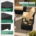 thumbnail image 6 of LazySunsets 7 Pieces Outdoor Wicker Patio Furniture Set, 8 Inch Widened Armrest Rattan Sectional Conversation Sofa with Beige Cushions & Fire Pit Table, All-Weather Backyard Garden Patio Set, 6 of 7