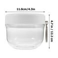 thumbnail image 5 of Portable Breakfast Cup with Lid Soup Mug Oatmeal Cups Lids Glass Jars Salad Cereals White Silica Gel PC, 5 of 6