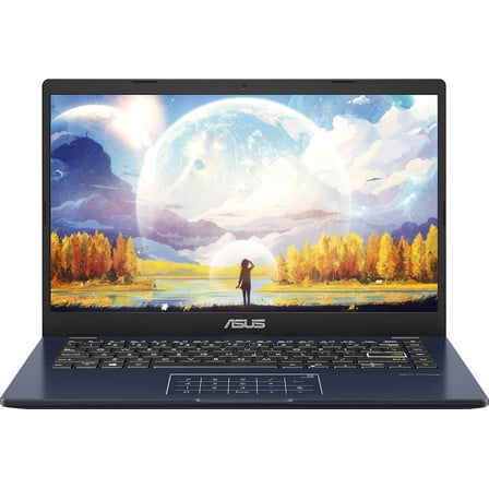 ASUS Vivobook E410KA-CL4128 14" FHD Thin Laptop, Intel Celeron N4500 Processor, 4GB RAM, 128GB eMMC, Intel UHD Graphics, Win 11 Home S, Star Black