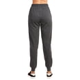 thumbnail image 3 of Sofra Women's Jersey Cotton Jogger Pants with Side Pockets for Yoga Running Workout Heather Charcoal, 3 of 7