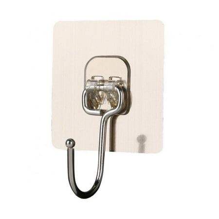 

Adhesive Hooks for Hanging 5Packs Wall Hangers without Nails Self-Adhesive Traceless Clear Waterproof and Rustproof Multiple Uses for Bathroom Kitchen Home