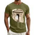 thumbnail image 2 of Paris T Shirts for Men Summer Short Sleeve Crewneck Loose Casual T-Shirts France Paris Graphic Tees Travel Vacation Shirt, 2 of 5