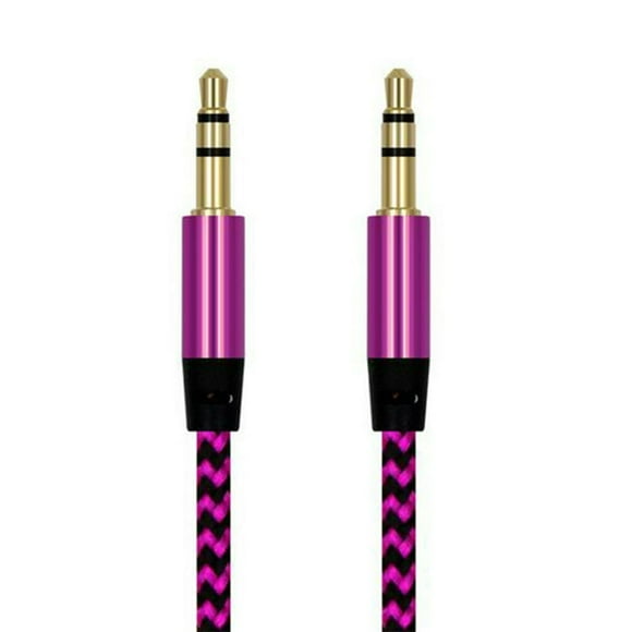 CNKOO 3.5mm Nylon Braided Aux Cable (3.3ft/1m Hi-Fi Sound) Audio Auxiliary Input Adapter Male to Male AUX Cord for Headphones Car Home Stereos Speaker iPhone iPad iPod Echo & More