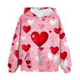 thumbnail image 2 of ATOGUTA Kids Sweatshirt Unisex Valentine's Day Shirts Funny Love Heart Kids Pollover Tops Red, Size 2T-14, 2 of 5
