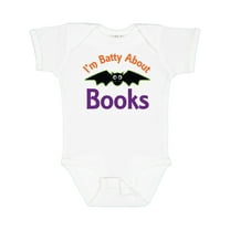 Inktastic Batty About Books Boys or Girls Baby Bodysuit