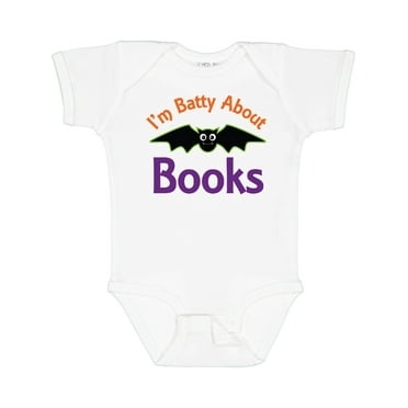 Inktastic Batty About Books Boys or Girls Baby Bodysuit
