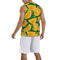 thumbnail image 2 of Honeii Orange print basktball shirt for men and women, Unisex basketball jersey for Theme party-Medium, 2 of 6