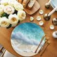thumbnail image 2 of Round Placemats Blue Ocean White Wave 15 inch Set of 6 Table Mats for Dining Table Beach Heat Resistant Non-Slip Kitchen & Home Decorative Place Mat Set, 2 of 8