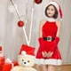 thumbnail image 5 of 5 uds., Vestido de Navidad para mujer, ropa de cosplay sin mangas, traje de Santa, disfraz de Navidad, talla M (sombrero de Navidad + vestido + guantes + cinturón), 5 of 6