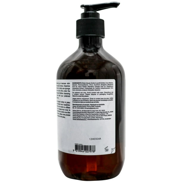 ボディソープ Aesop Geranium Leaf Body Cleanser 500ml Aesop Geranium Leaf Body Cleanser 500ml | Dermstore