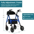 ELENKER AllTerrain Rollator Walker, 10? Wheels Mobility Walker for