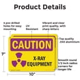 thumbnail image 2 of (2 Pack) X-Ray Equipment OSHA Caution Radiation Sign 10 Inch X 7 Inch Indoor / Outdoor Rust-Free Aluminum Metal Signs for Workplace, Workshop, and Construction Site, Made in the USA, 2 of 8