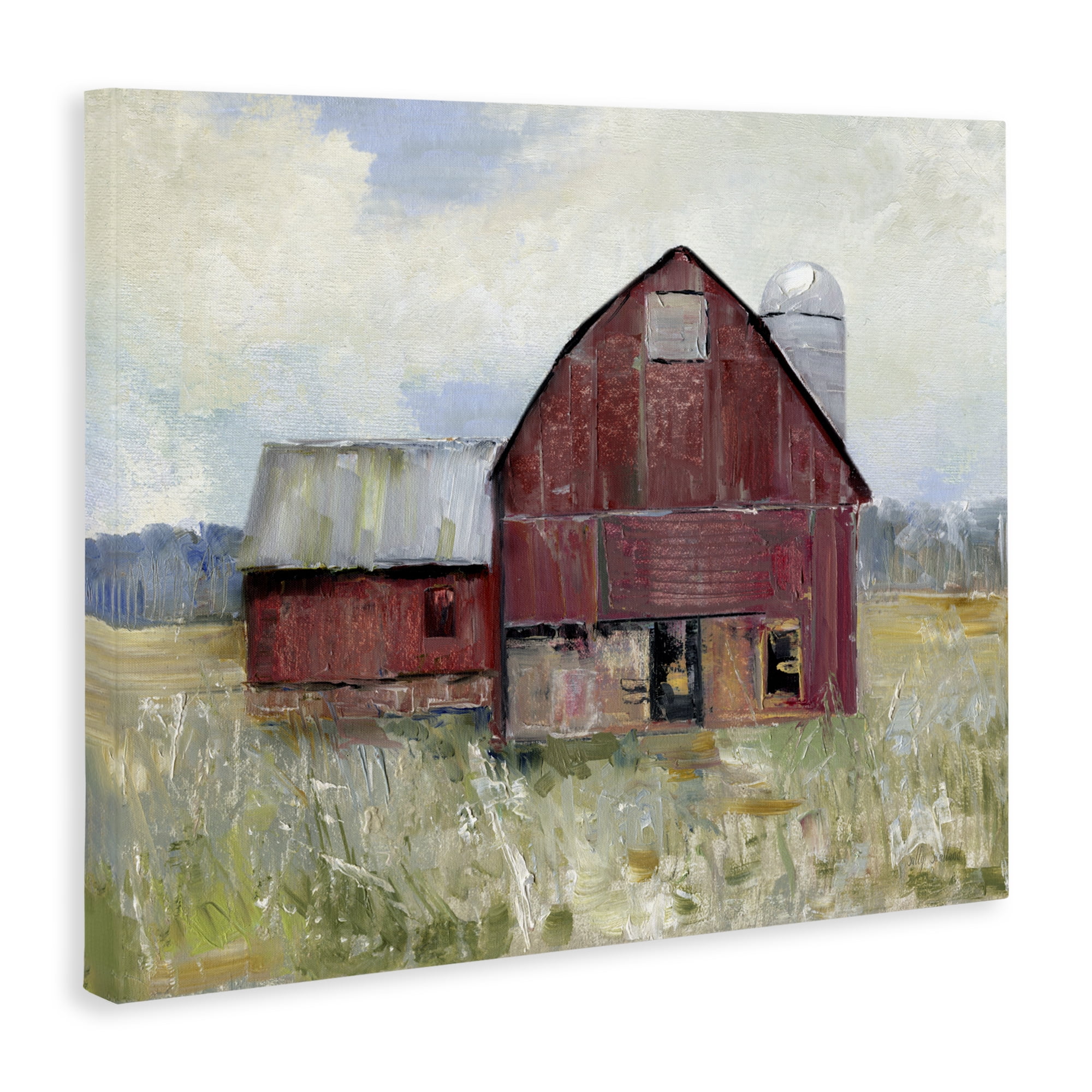 Stupell Industries Red Rugged Barn Canvas Wall Art, design by Sally Swatland