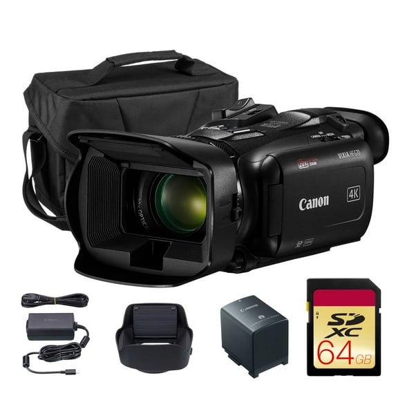 Canon VIXIA HF G70 4K Camcorder – UHD Video Camera with 20x Optical Zoom, 1/2.3" CMOS Sensor, Dual SD Slots & HDMI Output (5734C002)   Shoulder Bag   64GB Memory Card