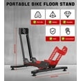 thumbnail image 2 of Bike Floor Stand, Portable Bike Storage for Garage - up to 3.5" Tire Wide, MTB & Road Bicycle Floor Stand, Front and Rear Wheel Parking Rack Fit for 26"-29" Bikes, 2 of 7