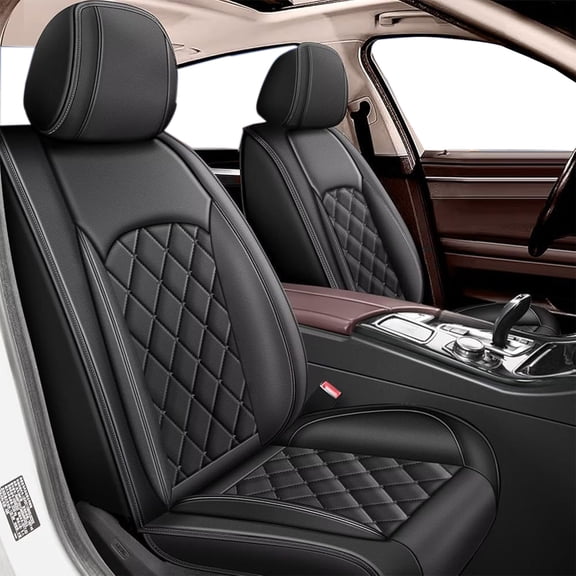 DIKSOAKR Car Seat Covers Fit for Honda Accord 2003-2017 :Premium Waterproof Leather Seat Protector,Luxury Auto Interior Accessories,Easy to Install,Black,Full Set(2 Row 5 Seats)