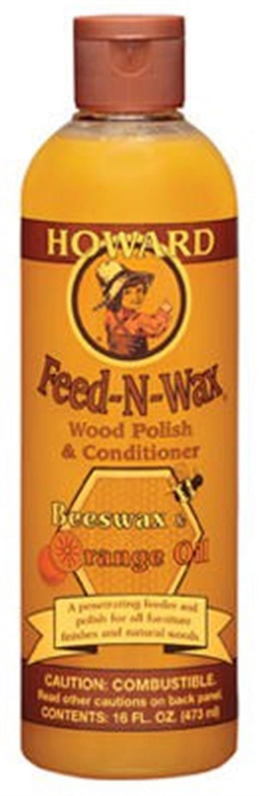 3 Howard FEED N WAX Wood Polish & Conditioner Clear Beeswax & Orange Oil 16  oz