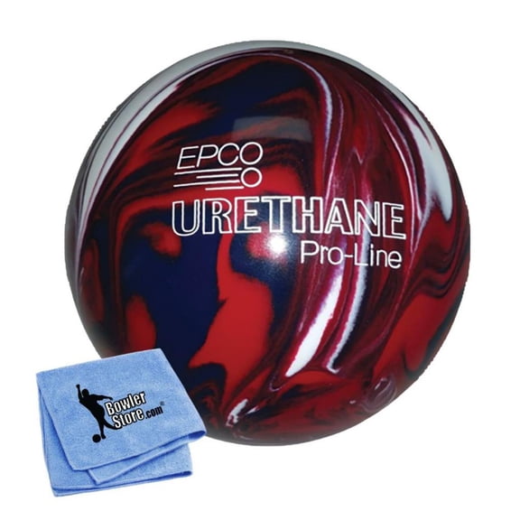 EPCO Candlepin Bowling Ball- Urethane - Dark Red, Royal  White (4 1/2 inch- 2lbs.6oz.) 1 Ball