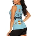 thumbnail image 3 of Lsque Let's Go on an Adventure Printed Workout Tank Tops for Women, Athletic Sports Tank Tops, Compression Sleeveless Dry Fit Shirts,Sleeveless Yoga Shirt-Large, 3 of 9