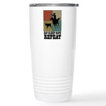 CafePress - Team Roping Cowboy Rodeo Retro Mugs - Insulated Stainless Steel Travel Tumbler 20 oz.