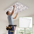 thumbnail image 4 of Spring Flowers Magnetic Fluorescent Light Covers for Ceiling Lights 2x4Ft, Farmhouse Purple Pastoral Floral Leaf Office Classroom Kitchen Drop Ceiling Light Covers Lighting Filters Shade Panel 2Packs, 4 of 9