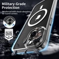 thumbnail image 4 of Compatible for iPhone 15 Case Clear, With Magnetic Shockproof Protective Phone Bumper - Clear, 4 of 7