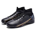 thumbnail image 3 of Zapatillas de fútbol profesionales antideslizantes para hombre y mujer, zapatos de fútbol al aire libre, tacos largos, botas de fútbol TF, botines de entrenamiento, 3 of 5
