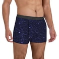 thumbnail image 5 of Men's Boxer Briefs, Galaxy Violet abstract Glitter Soft Comfy Mens Underwear Boxer Briefs Breathable With Widen Waist, 5 of 7