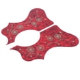 thumbnail image 3 of Acoustic Guitar Pickguard Pack, Bright Colour Guitar Guard Guitar Guard Replacement Plastic Pickguard Plate Beautiful Patterns  For Beginner For Professional Black,White,Red,Brown, 3 of 8