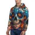 thumbnail image 3 of Salouo Colorful Floral Skull A Pattern Men's Fall Hoodie Sweatshirt,Sport Hoodie with Pockets for Men Pullover Casual Hooded Sweatshirt-4X-Large, 3 of 7