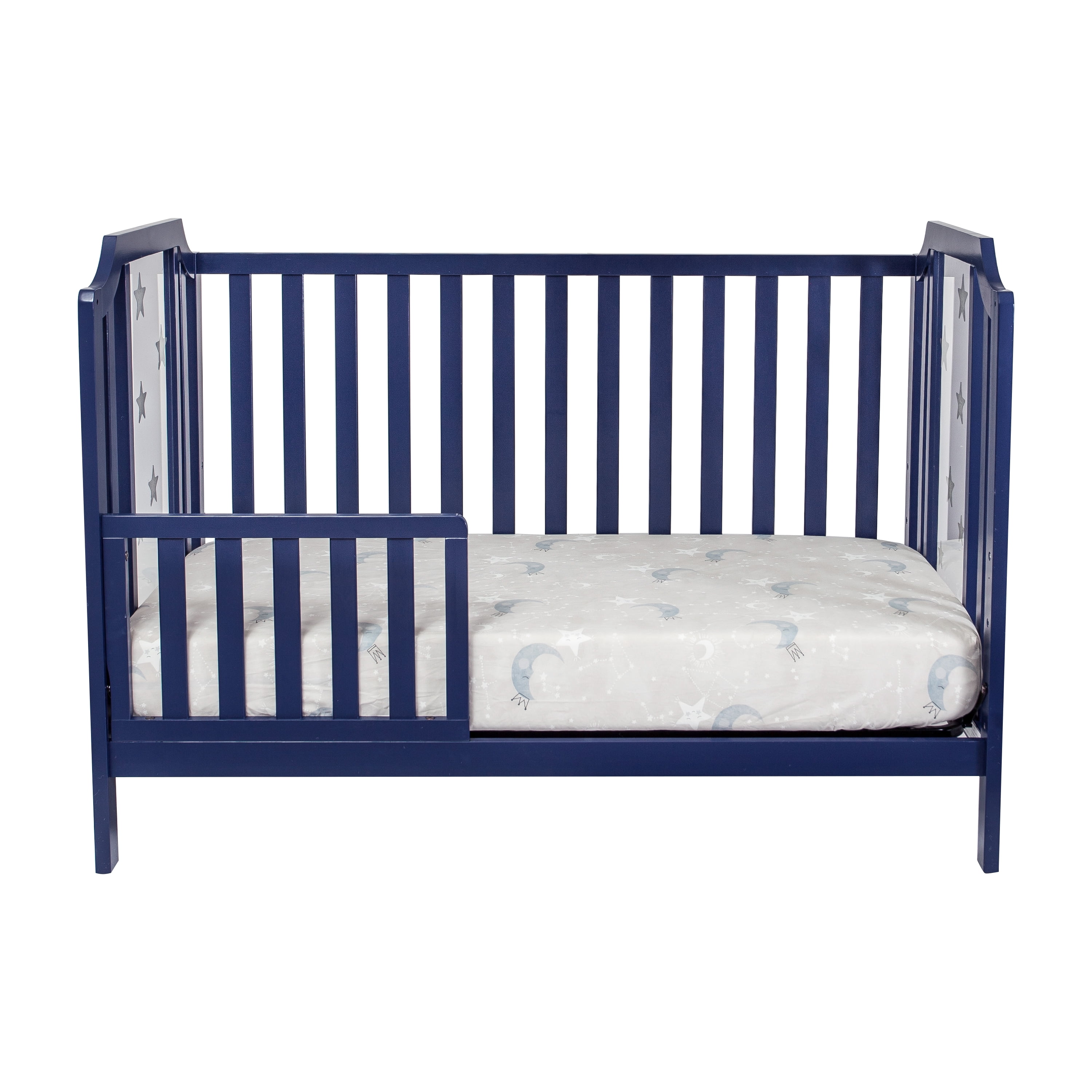 Suite Bebe  Celeste Acrylic 3-in-1 Convertible Island Crib, Navy Blue