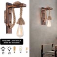 thumbnail image 5 of Shzicmy Rustic Light Fixtures Wood Metal Indoor Wall Light Wall Sconce Lamp for Bedroom, 5 of 8
