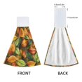 thumbnail image 3 of Yayeee Kitchen Hanging Hand Towels Set of 2 with Loop Bathroom Absorbent Tie Towel, Green Retro Leaves, 3 of 7