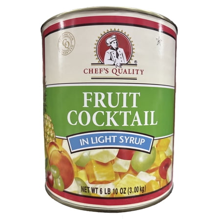 Chef's Quality Fruit Cocktail In Light Syrup | Kosher | 6.63 lb
